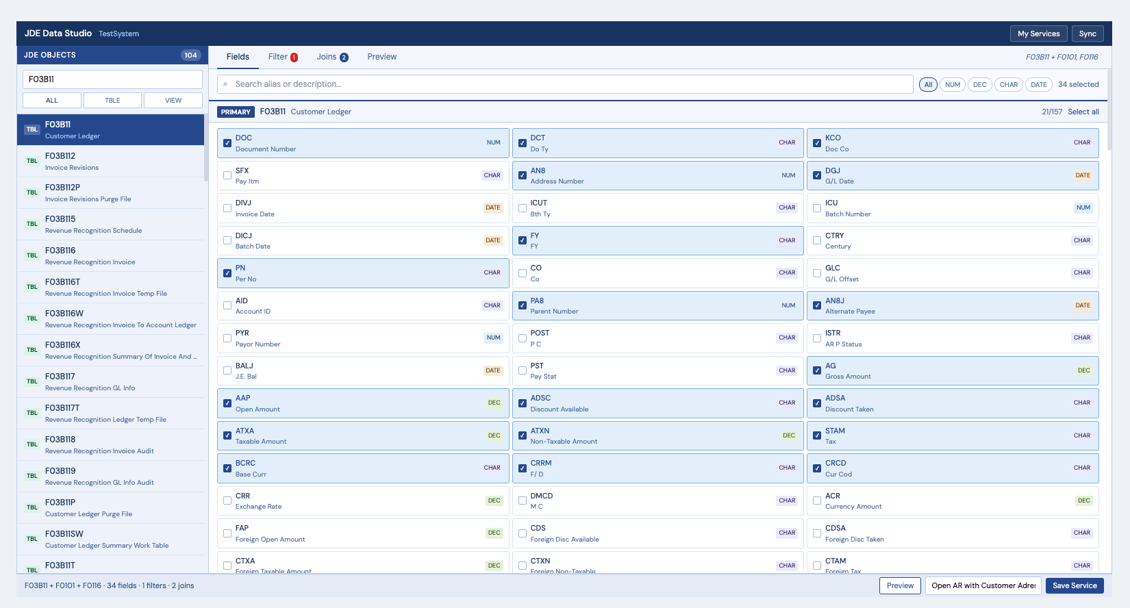 OperoStudio Data Modeller — Visueller Query Builder für JDE
