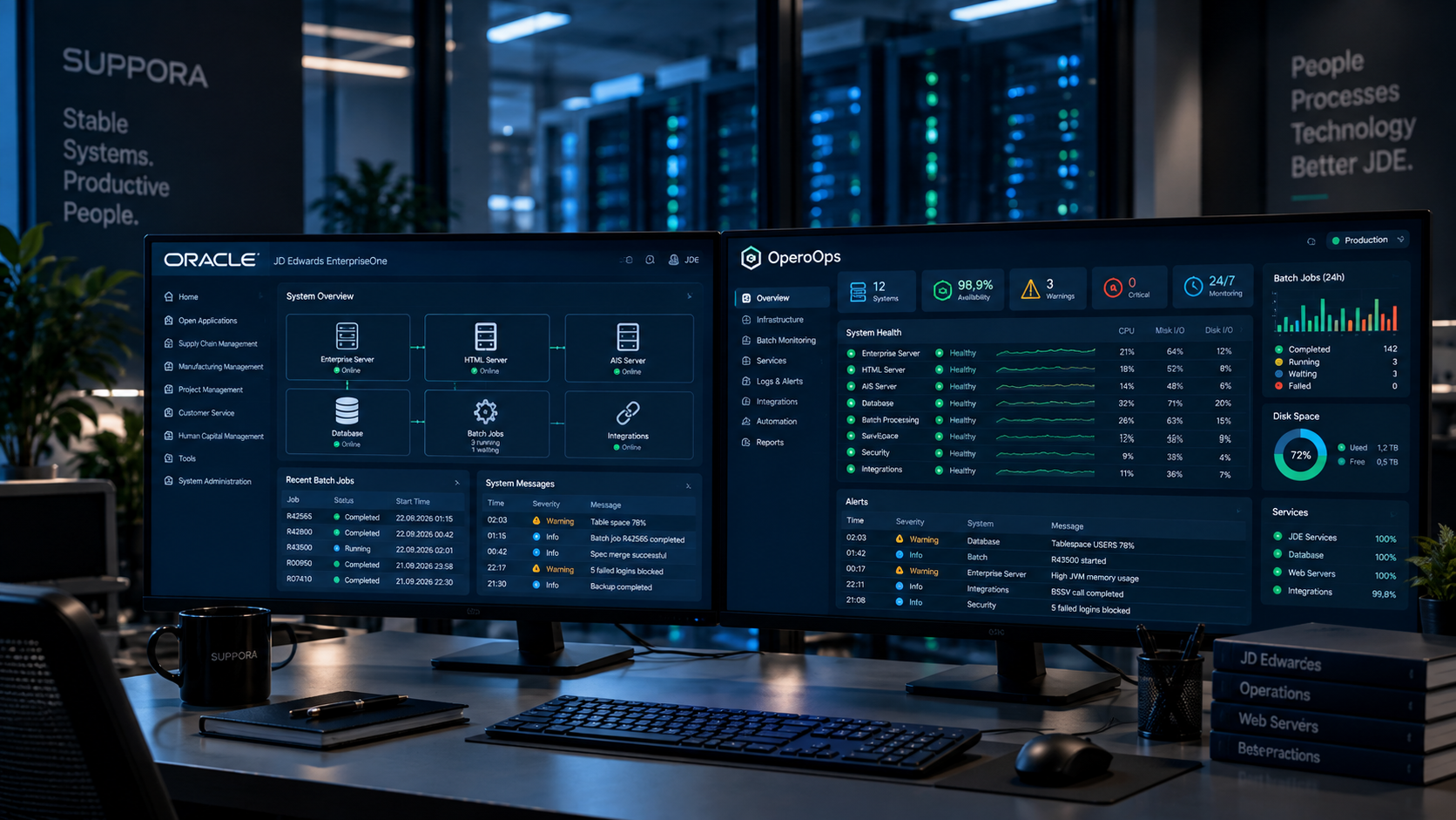 JD Edwards and OperoOps operations monitoring