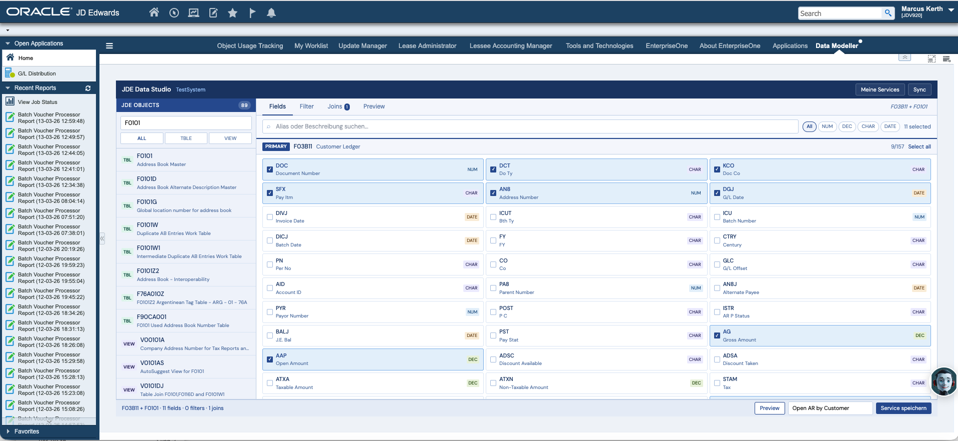 OperoStudio JDE Data Modeller